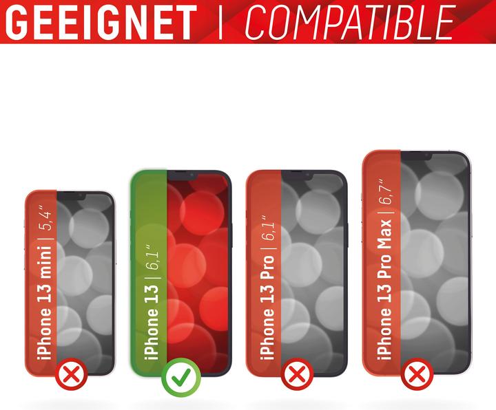 Actual product image Displex Real Glass, 2D Panzerglas + Handyhülle (1 Piece, Apple iPhone 13)