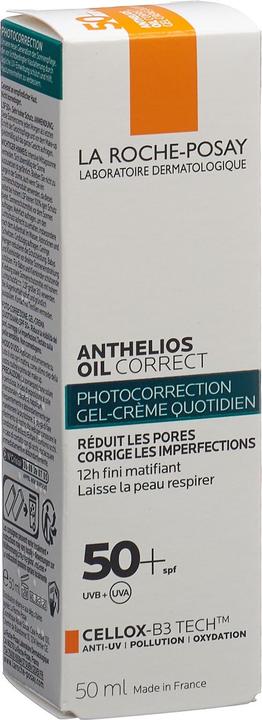 Image du produit La Roche Posay Anthelios Oil Correct Crème spf50+ 50ml (Crème solaire visage, SPF 50+, 50 ml, 94 g)