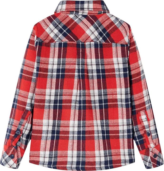 Image du produit VidaXL Chemise enfant à carreaux rouge et bleu marine 92,Matière : 100 (92)