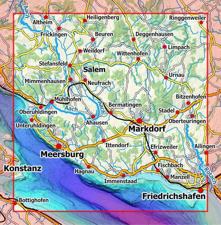 Produktbild NaturNavi Wanderkarte Bodensee Mitte
