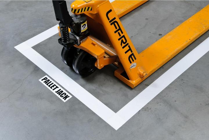 Actual product image Brady B-726, floor marking tapes, self-adhesive vinyl, yellow, 75mm x 33m