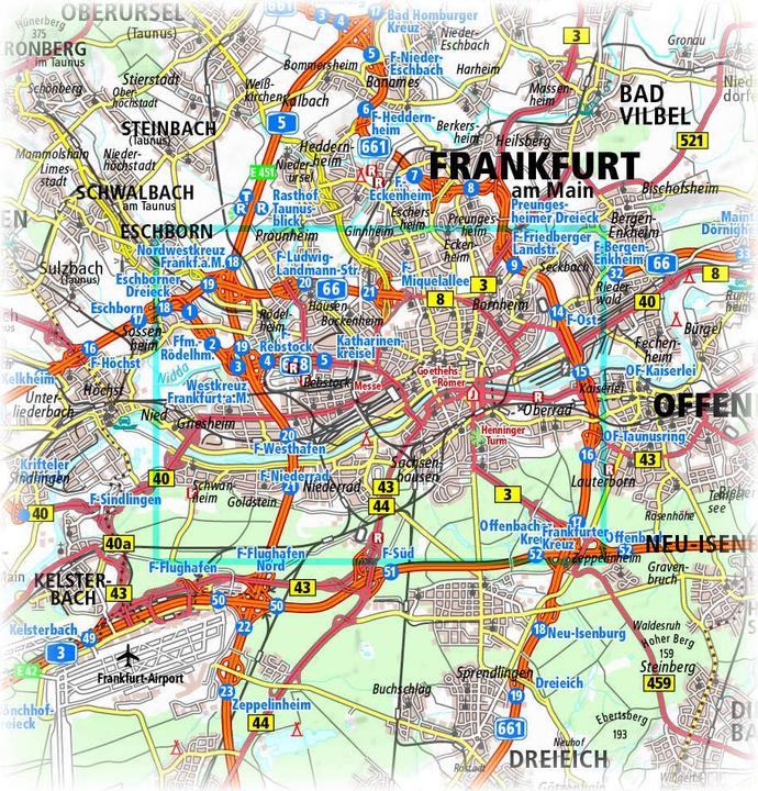 Immagine prodotto PublicPress.1218 Mappa della città di Francoforte/M.
