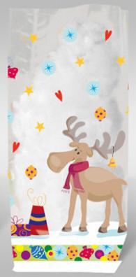 Actual product image Ursus Christmas bag moose 23.5 cm (Gift bag, 10 x)