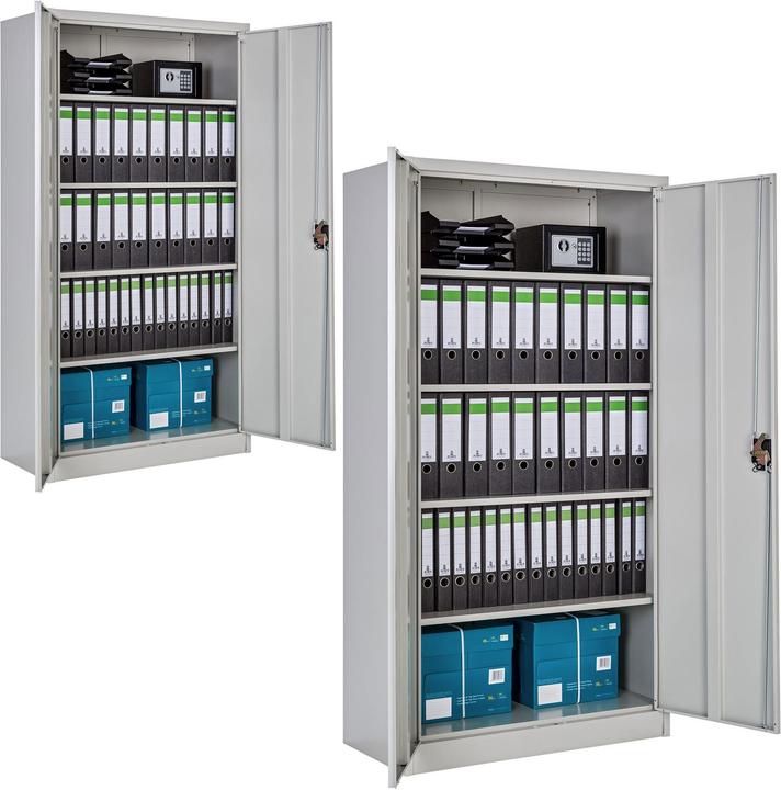 Actual product image tectake 2x Filing cabinet with 5 shelves (180 x 90 x 40 cm)