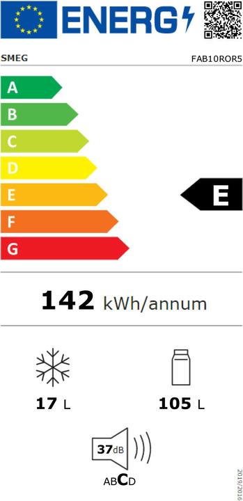 Energie-Label Smeg Retro Style FAB10ROR5 (122 l)