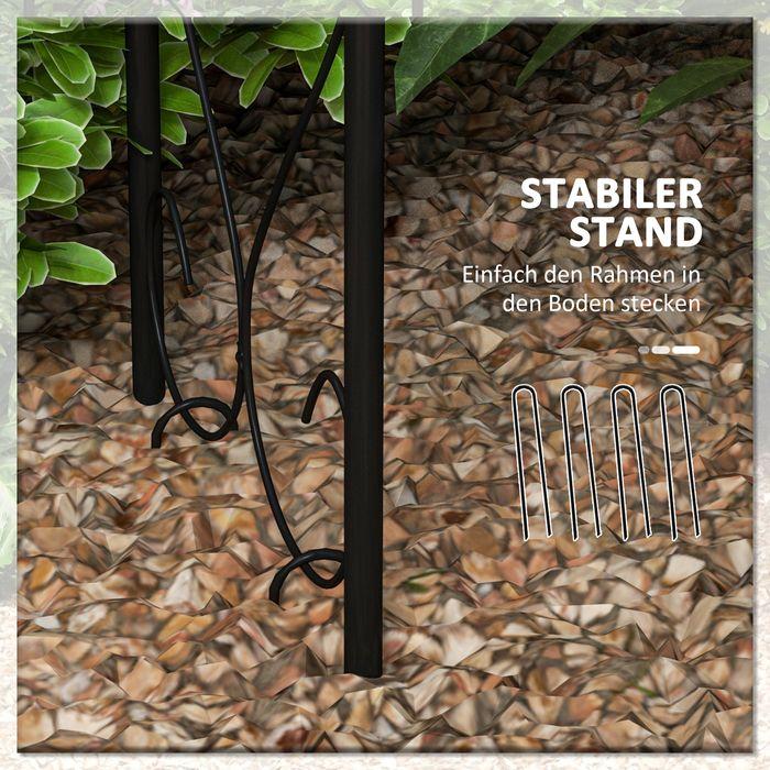 Produktbild Swisshandel24 Rosenbogen Torbogen, Stahl 125x37x230 cm Gartenbogen für Kletterpflanzen Schwarz (125 cm, 37 cm)
