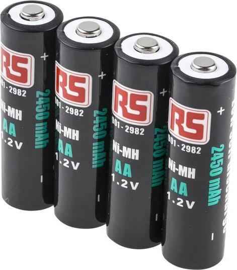 Image du produit Rs Pro Batterie AA NiMH 1.2V, 2.45Ah, faible auto-décharge (4 pcs, AA, 2450 mAh)
