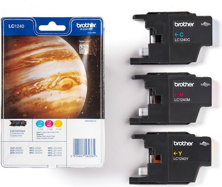 Actual product image Brother LC-1240 BLISTER PACK RAINBOW (M, C, Y)