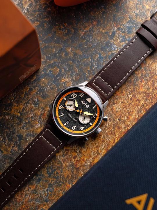 Immagine prodotto AVI-8 AV-4088-07 Hawker Hurricane a tempo doppio (Orologio da pilota)