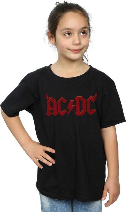 Immagine prodotto AC/DC Maglietta in cotone con logo Horns delle ragazze (128)