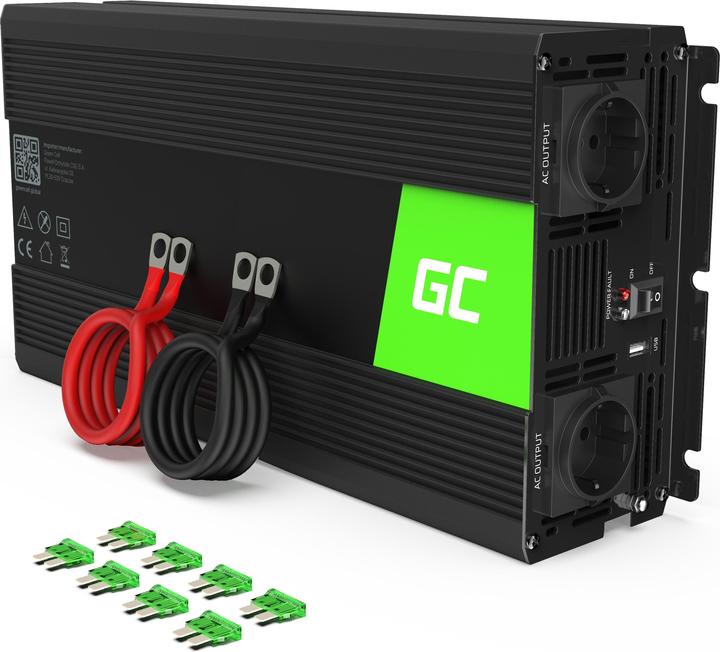 Produktbild GreenCell INV24 - Universal - Auto - 24 V - 1500 W - 230 V - DC-to-AC