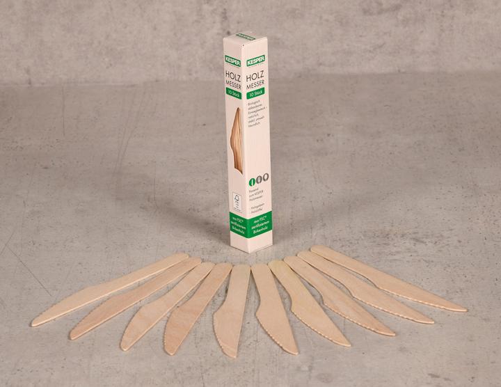 Produktbild Kesper Einwegmesser Holz, 10er-Pack (10 x)