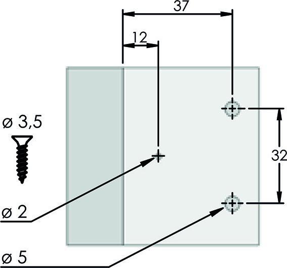 Actual product image Prämeta Single-axis inner pot hinges (Corner connectors, Connection fitting, 1 pcs.)