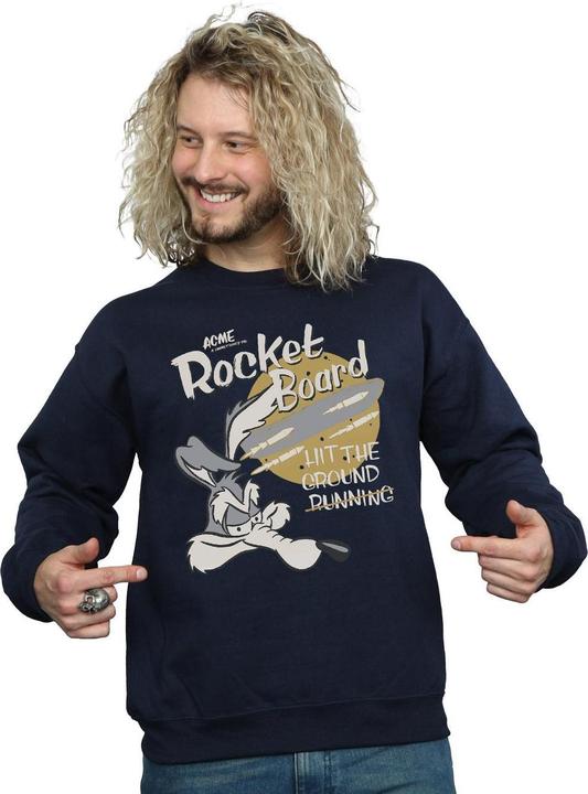 Immagine prodotto Looney Tunes Wile E Coyote Rocket Board Felpa Uomo (XXL)