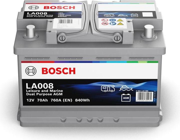 Actual product image Bosch Automotive AGM Versorgungsbatterie 12V/70Ah/760A (12 V, 70 Ah, 760 A)