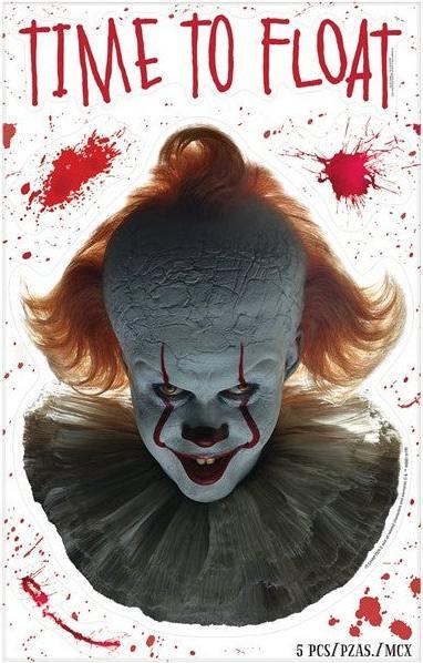 Amscan 5 Pennywise Fensterdeko Sticker