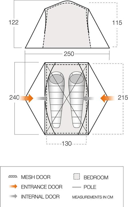 Produktbild Vango Tryfan 200 (Kuppelzelt, 3.60 kg, 2 Personen)