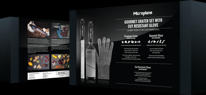 Actual product image Microplane Gourmet Rasp Set with Protective Glove