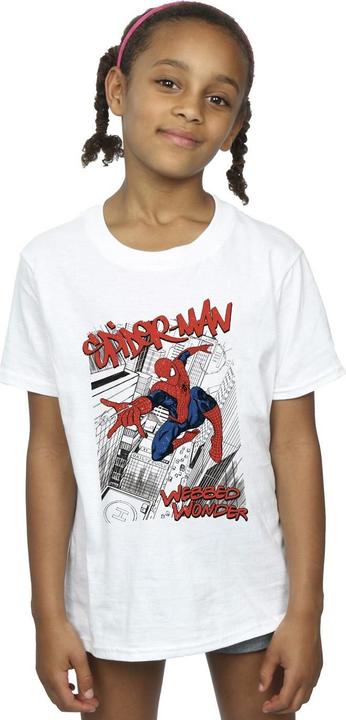 Immagine prodotto Spider-Man Sketch City Maglietta Ragazze (152, 158)