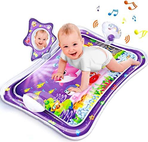Produktbild Activity Board Wassermatte baby, BPA-frei 78X61cm Grössere Wasserspielmatte mit Spiegel and Glocke als Bauchzeit