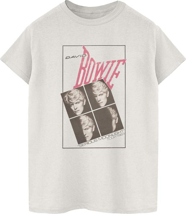 Actual product image David Bowie Unisex Adult Serious Moonlight T-Shirt (S)