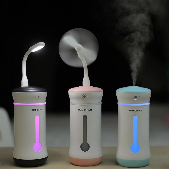Produktbild JTI Luftbefeuchter mit Ventilator und Licht - Pink