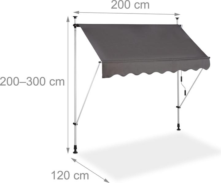 Image du produit Relaxdays Store Télescopique Balcon (2 m)
