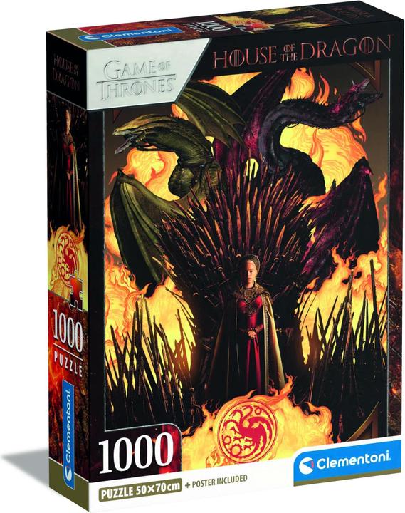 Actual product image Clementoni HOUSE OF THE DRAGON - Throne de Fer - Puzzle 1000P (1000 pieces)