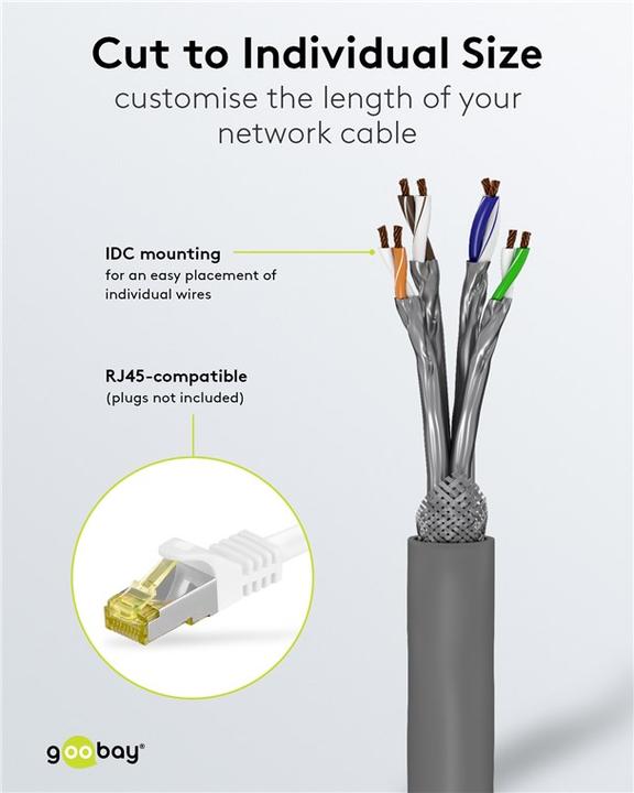 Productafbeelding Goobay Netwerkkabel CAT 6a S/FTP 4 x (S/FTP, CAT6, 50 m)