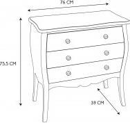 Actual product image Home Deco Factory 3 drawer chest olga