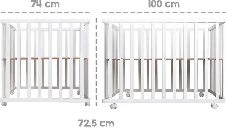 Produktbild Roba Laufgitter klappbar Weiss 75 x 100 cm (75 cm, 100 cm, Mischholz, MDF)