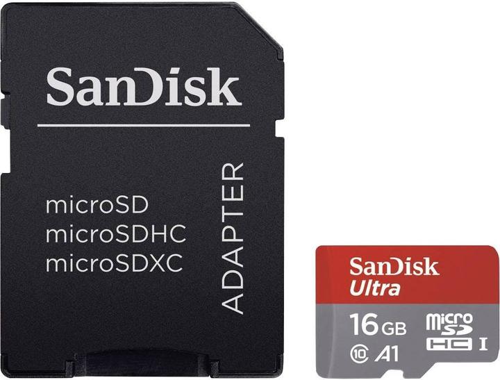 Actual product image SanDisk Ultra microSD A1 (16 GB, microSDHC, U1, UHS-I)