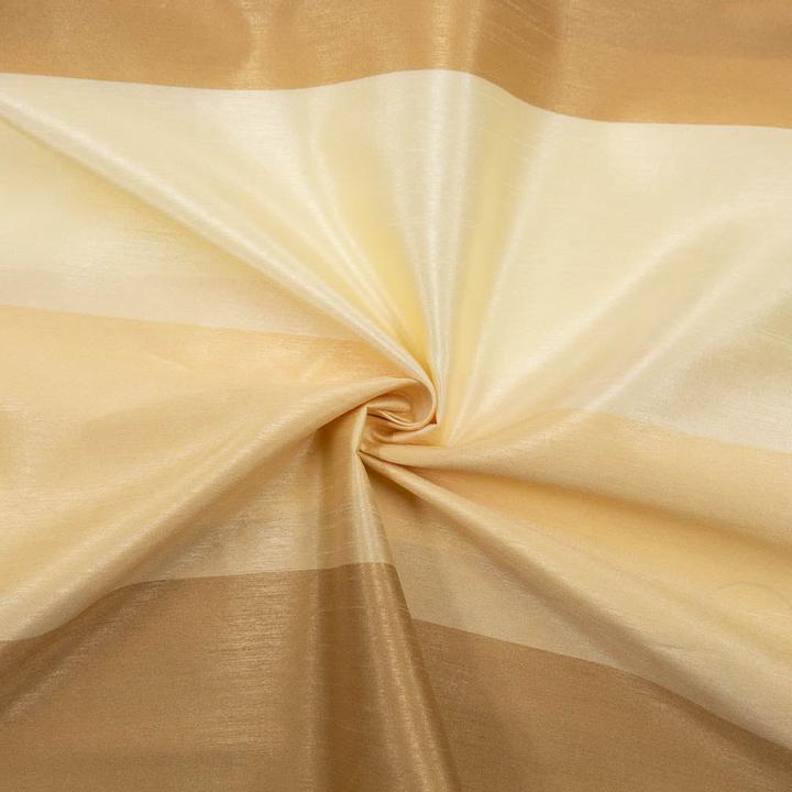 Actual product image Stoffrestposten Curtain fabric transparent - Striped in yellow - Minimum sales quantity: 1 metre