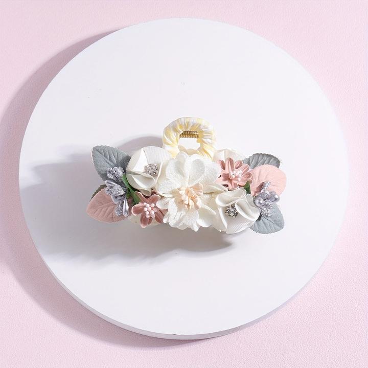Actual product image Activity Board Elegante Blume Haar Kralle Clip, Harz Material, Einzelteil, florales Design, mittlere Grösse