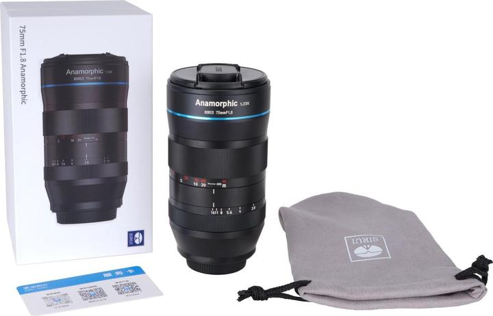 Actual product image Sirui Fixed focal length 75 mm F1.8 anamorphic (Canon EF-M, APS-C / DX)