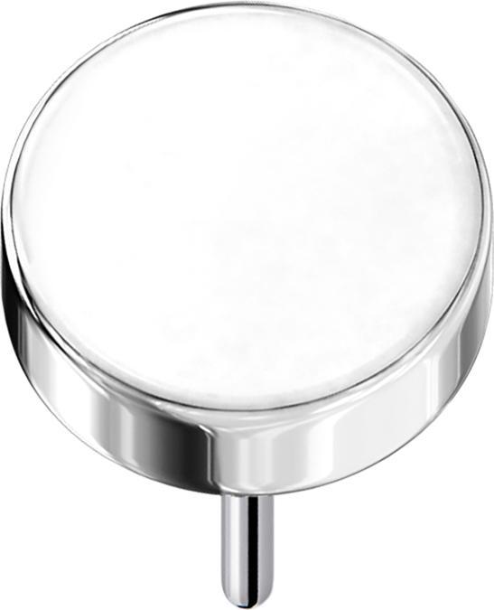 Star Piercing Threadless Scheibe silber (ohne Messing, Titan G23)
