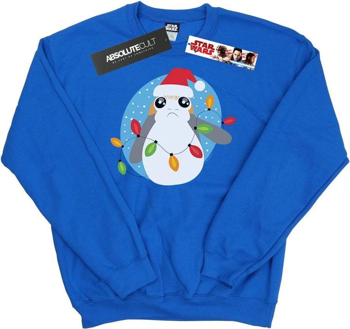 Star Wars The Last Jedi Porg Christmas Lights Sweatshirt Jungen