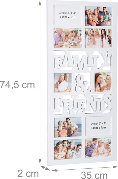 Actual product image Relaxdays Multi Photo Frame 10 Photographs (9 x 14 cm)