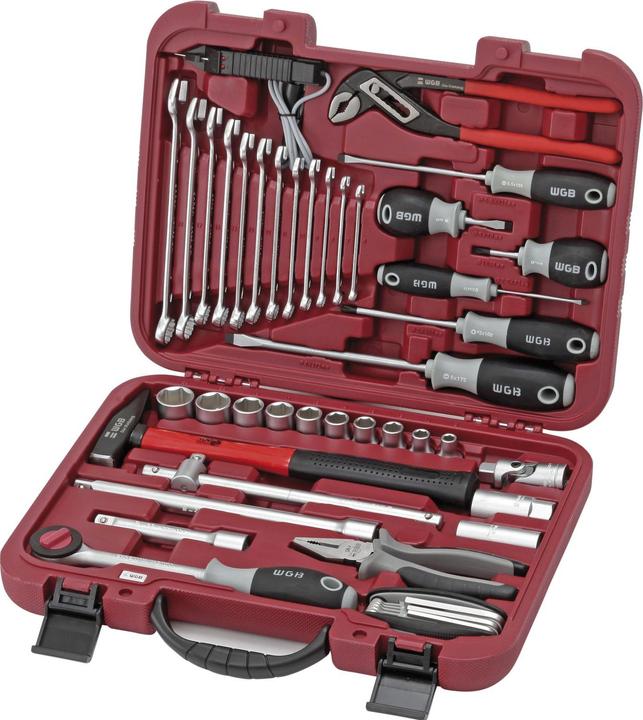 Image du produit WGB Coffret à outils universel pour voiture 47 pièces dans un coffret plastique (47 pièces)