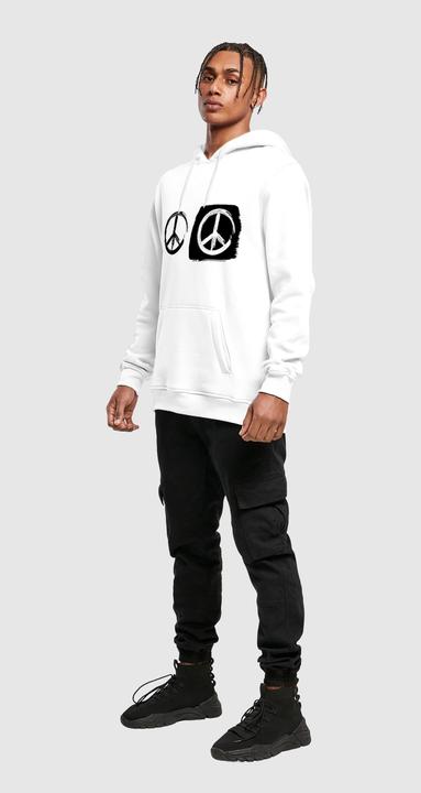 Actual product image Merchcode Peace - Double Peace White Heavy Hoody - 161365 (L)