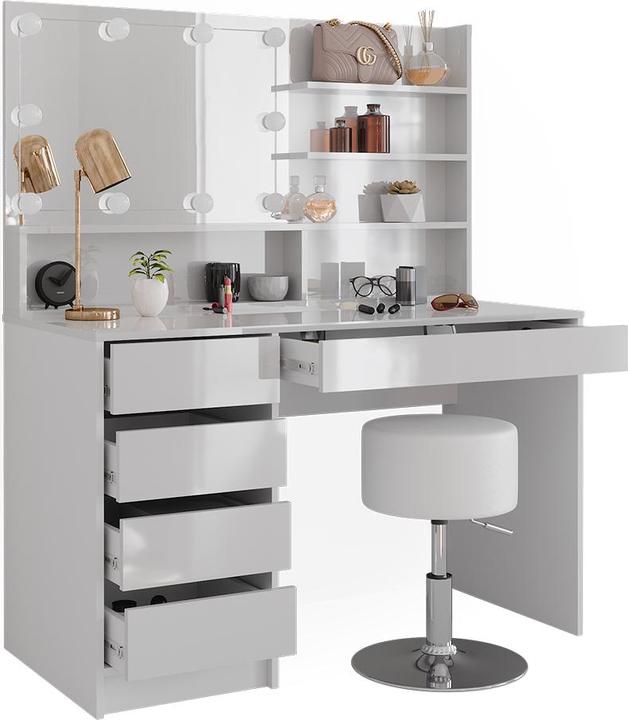 Actual product image Vicco Sherry mit Hocker und Beleuchtung (120 x 75 x 55 cm)