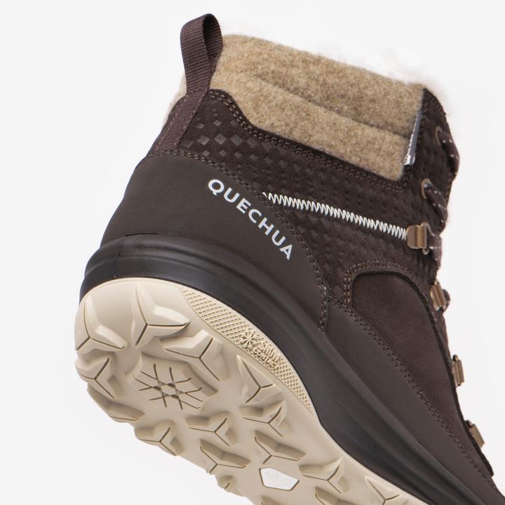 Actual product image Quechua Winter shoes ladies leather warm waterproof half high winter hiking - SH900 (37)