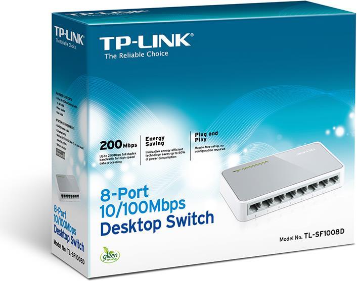 Actual product image TP-Link Tl-Sf1008d (8 Ports)