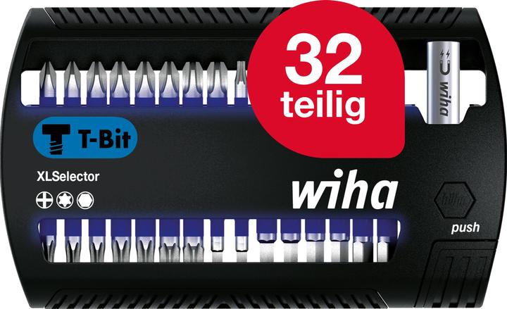 Produktbild Wiha Bit Set XLSelector 31tlg T-Bit 25 mm PH, TORX, Sechskant 1/4" C6,3 magnetischer Bithalter (25mm)
