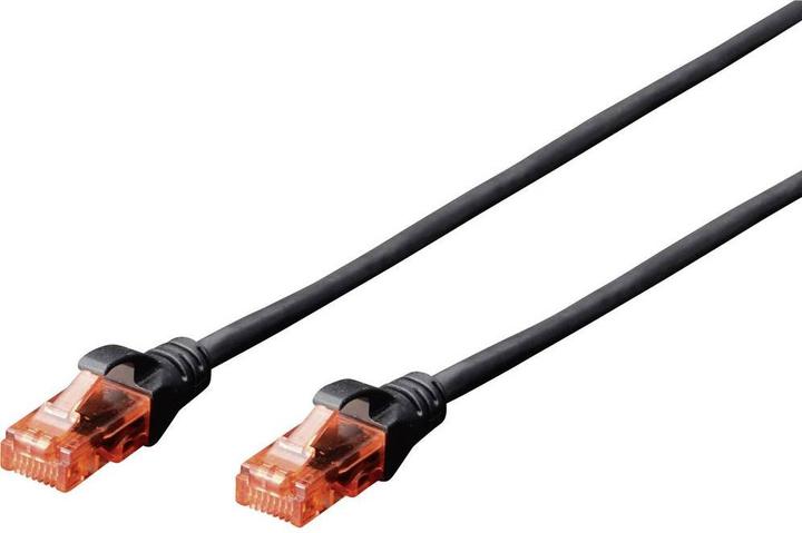 Digitus DK-1614-010/BL Cavo di rete RJ45, cavo patch CAT 6 U/UTP 1,00 m Nero (U/UTP, CAT6, 1 m)