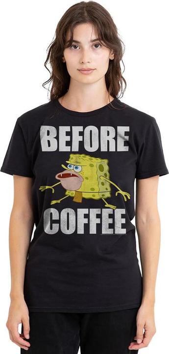 Produktbild Spongebob Squarepants Before Coffee Meme TShirt (L)