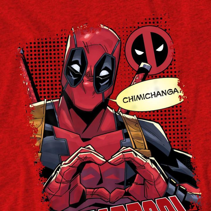 Immagine prodotto Deadpool Chimichanga Maglietta Cuore Adulto Unisex (3XL)
