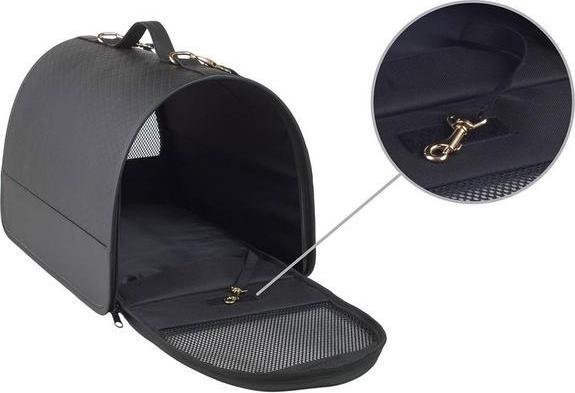 Actual product image amiplay TRANSPORT BOXNEW YORK M 42X26X26CM BLAC (Dog, Foldable, Breathable)