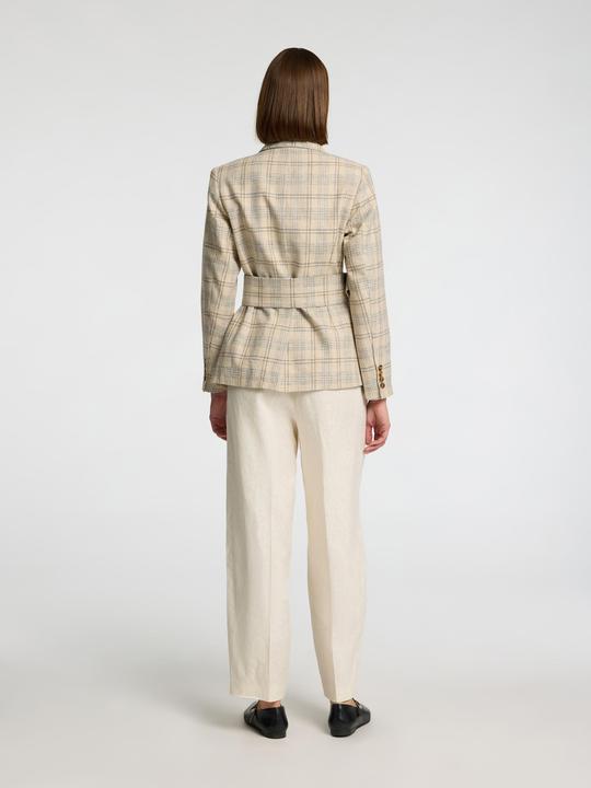 Actual product image Selected Femme Leinenmix Karo Slim Fit Blazer (40)