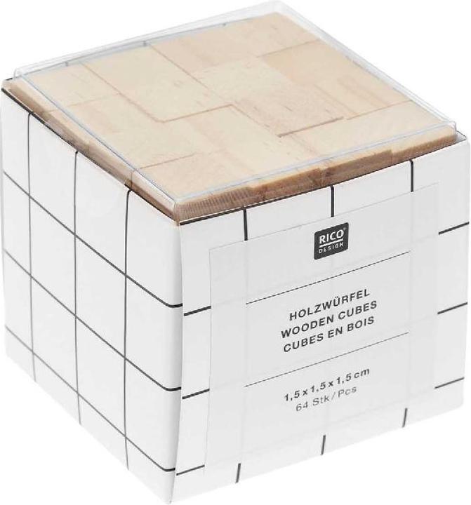 Actual product image Rico Design Wooden cube 1.5 x 1.5 x 1.5 cm, 6.500607